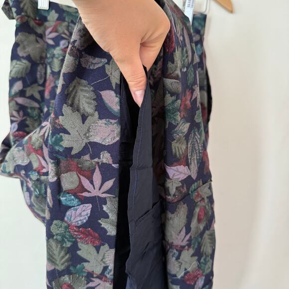 Vintage Geiger Collections Floral Lined Pleated Full Midi Skirt w/ Pockets-30" - Picture 5 of 7